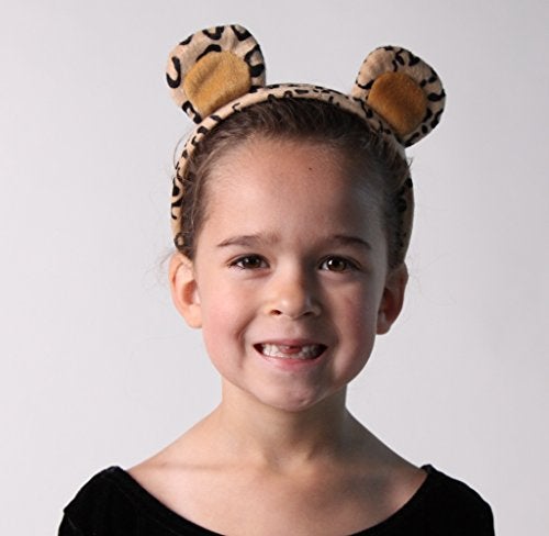 Making Believe Kids Plush Leopard Headband Ears & Tail Jungle Safari Dressup Costume Set - Image 2