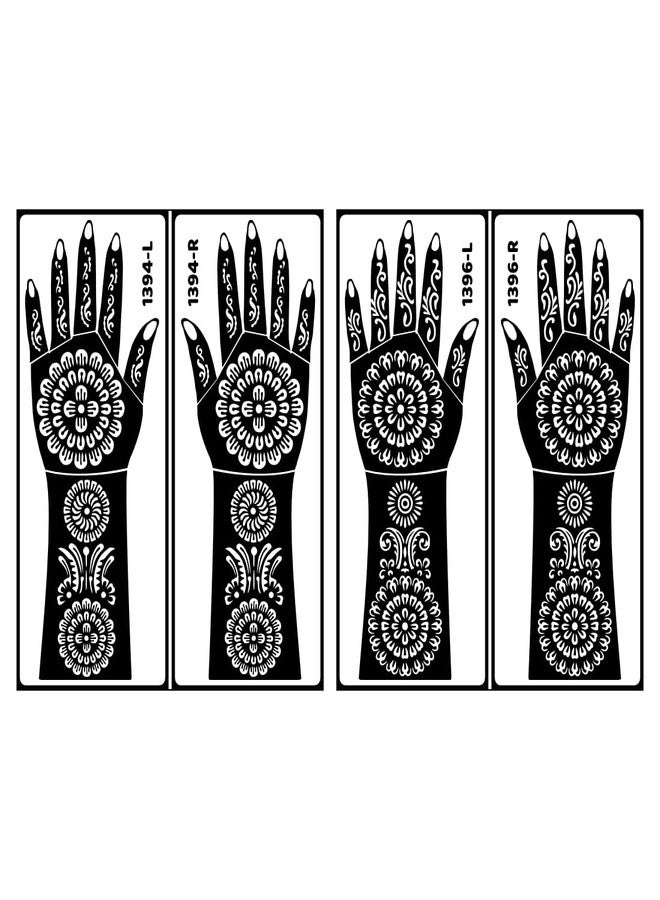 ORDERSHOCK Quick Easy Apply Mehndi Stencil Sticker For Easy And Stylish Mehndi Suitable For Birthday Parties And Mehndi Nights - Image 1