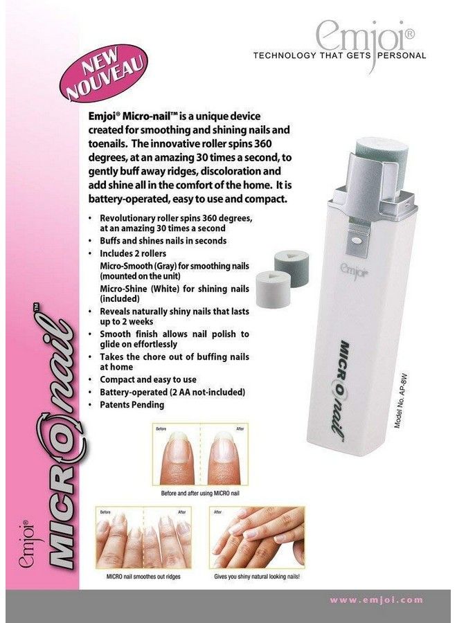 EMJOI Micro Nail Manicure Or Mani Pedismooths Buffs & Shines Instantly - Image 3