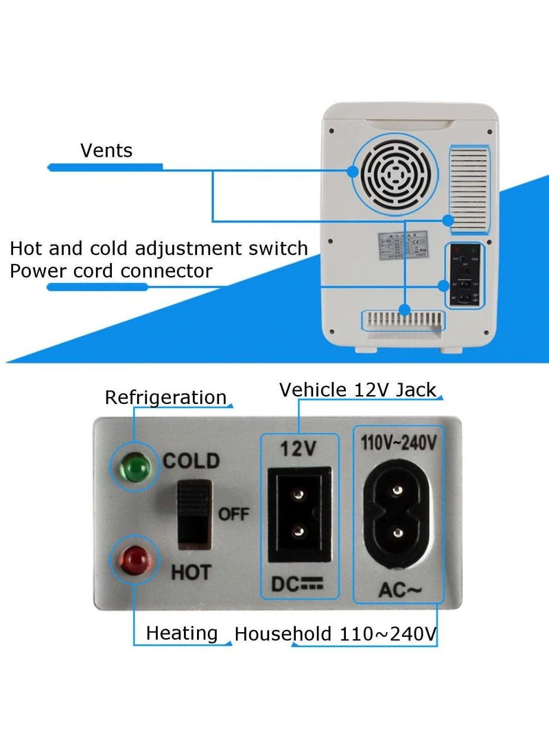 Cool Baby COOLBABY 10L Car Refrigerator 220V/12v Mini Cooling Warming Refrigerators Fridge Freezer Cooler Travel Warmer For Auto Home Office Picnic, Black  - Image 4