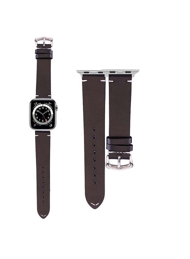 Perfii Replacement Band For Apple Watch Series 6/SE/5/4/3/2/1 Dark Brown - Image 1