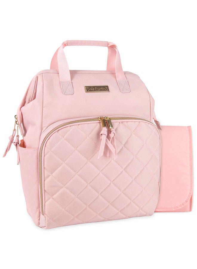 Baby Essentials Baby Essentials Super Cooler Main Frame Diaper Backpack with Changing Pad, Stroller Straps, Insulated Bottle Compartment (Mauve Pink) - Image 1