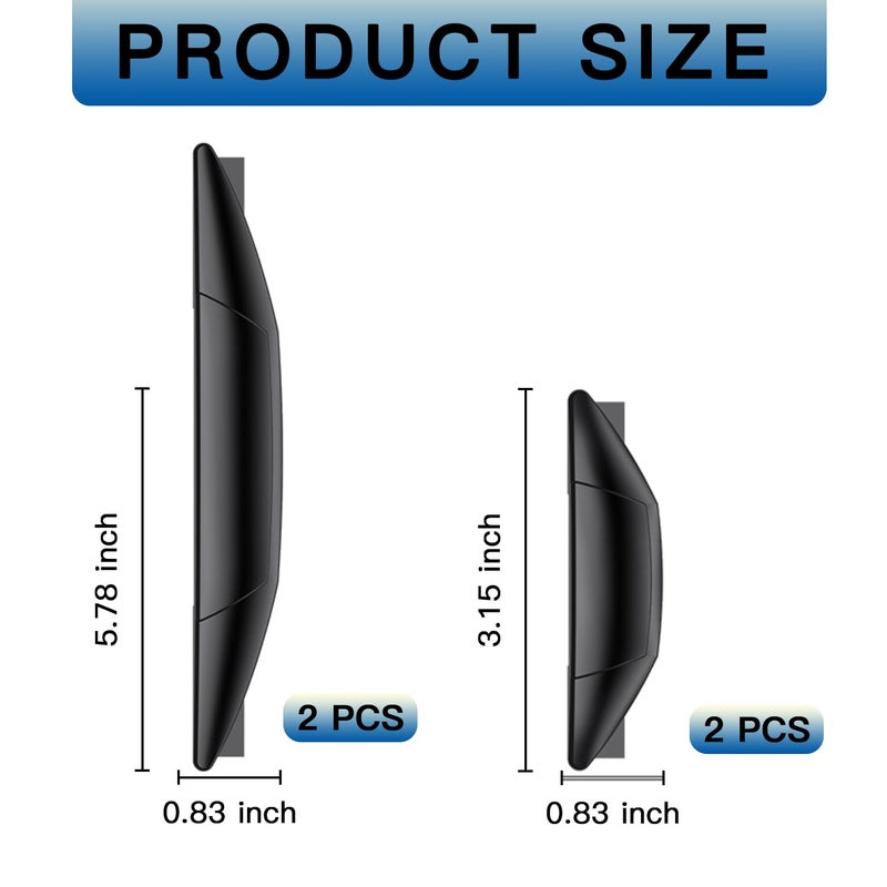 Arwrilt 4 PCS Car Door Anti-Collision Strip, Rearview Anti-Impact Sticker, Door Protection Decorative Covers, Door Edge Bumper Guard, Universal Car Side Door Edge Protector (Black) - Image 2