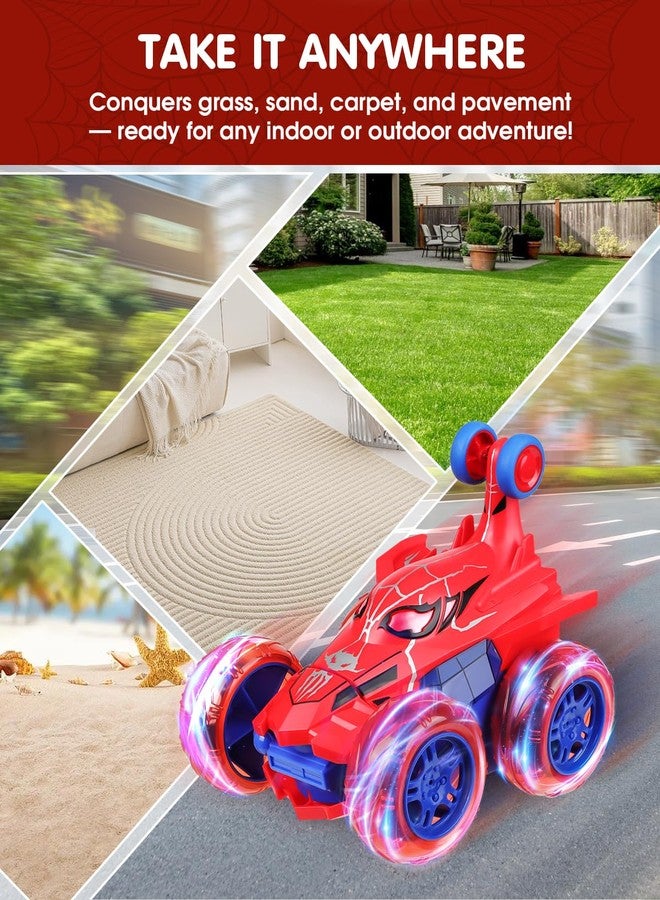 Givzan Spider RC Car for Kids – 4WD Remote Control Stunt Car with 360° Flip, Fast Monster Crawler Toy with Light-Up Wheels – Rechargeable RC Vehicle Gift for Boys Ages 3-12 - Image 5