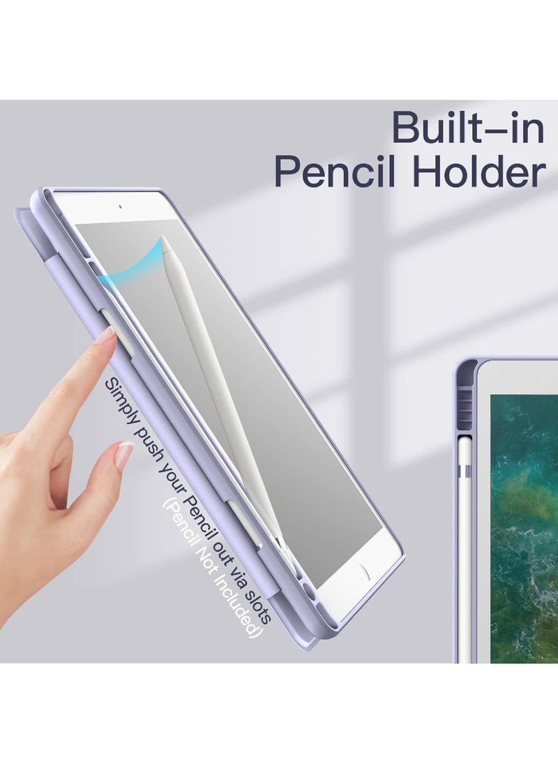 Rock Pow Case for iPad 9.7-Inch (6th/5th Generation 2018/2017) with Pencil Holder Clear Transparent Back Shell Slim Stand Shockproof Tablet Cover Auto Wake/Sleep - Image 5