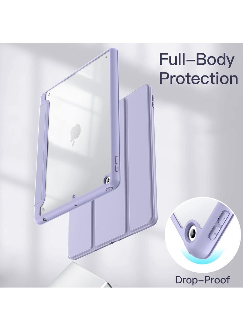 Rock Pow Case for iPad 9.7-Inch (6th/5th Generation 2018/2017) with Pencil Holder Clear Transparent Back Shell Slim Stand Shockproof Tablet Cover Auto Wake/Sleep - Image 4