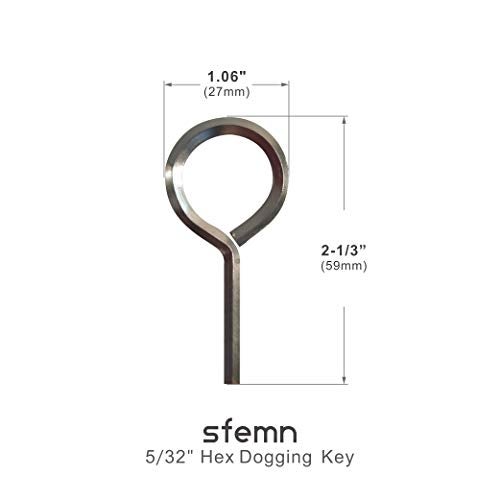 Sfemn 5/32” Hex Key Dogging Key Allen Key with Full Loop, Allen Wrench Door Key for Push Bar Panic Exit Devices, Solid Metal - 6 Packs - Image 4