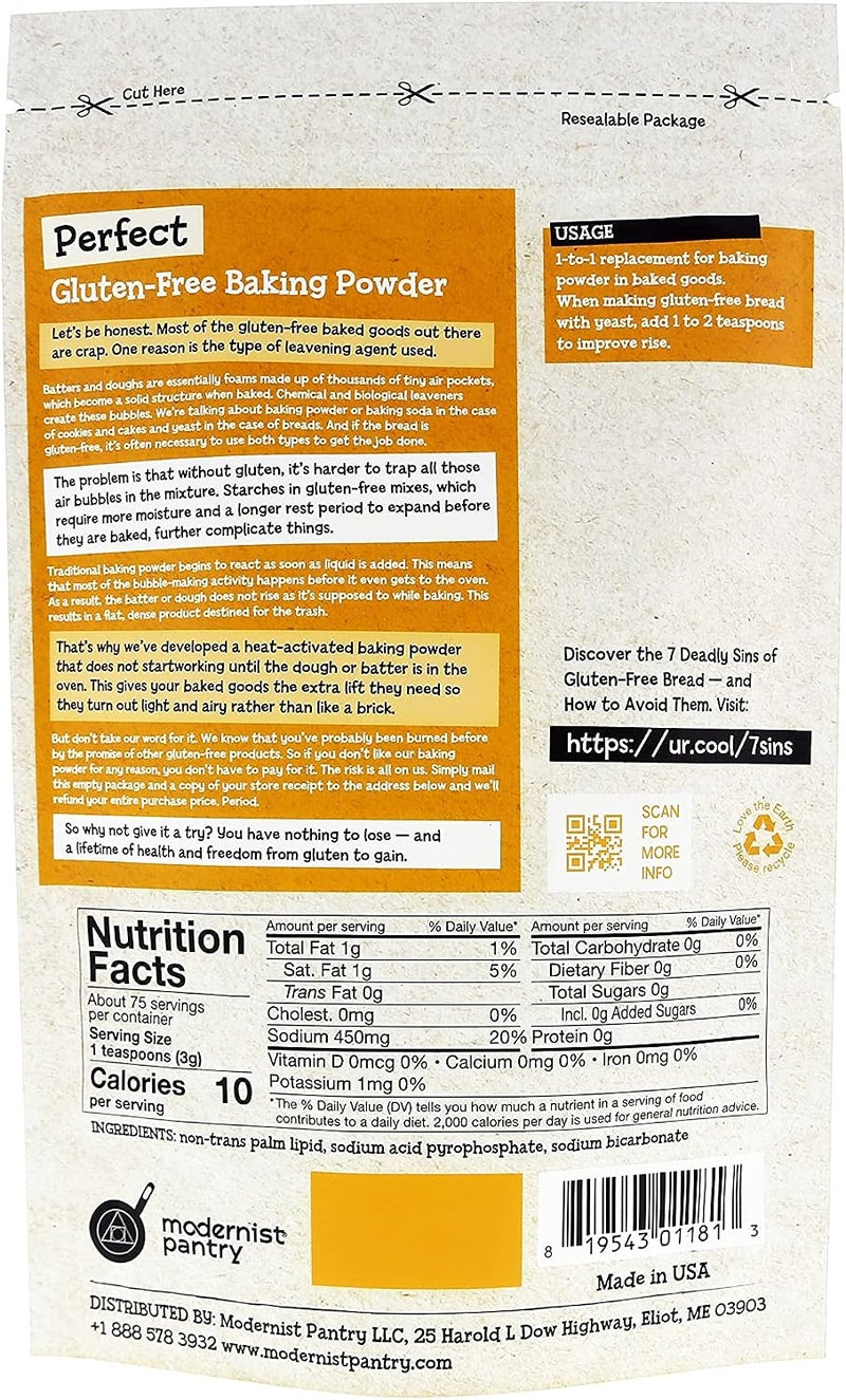 I'm Free Perfect Gluten-Free Baking Powder - Vegan, Non-GMO, OU Kosher Certified - 8 oz. - Image 2