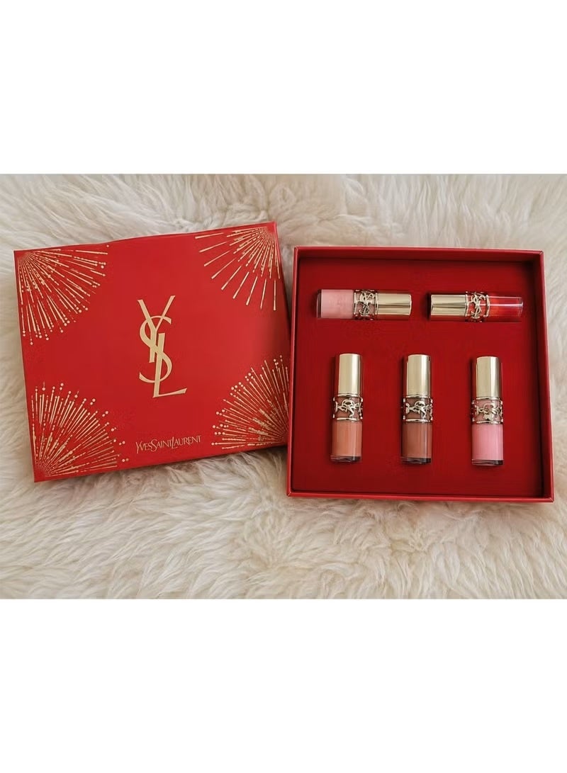 Yves Saint Laurent YSL Mini Lip Gift Set – 5 Pieces | Shades 02, 03, 04, 05 & 07 | 3ml Each - Image 3