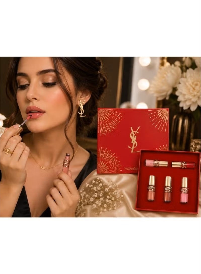 Yves Saint Laurent YSL Mini Lip Gift Set – 5 Pieces | Shades 02, 03, 04, 05 & 07 | 3ml Each - Image 2