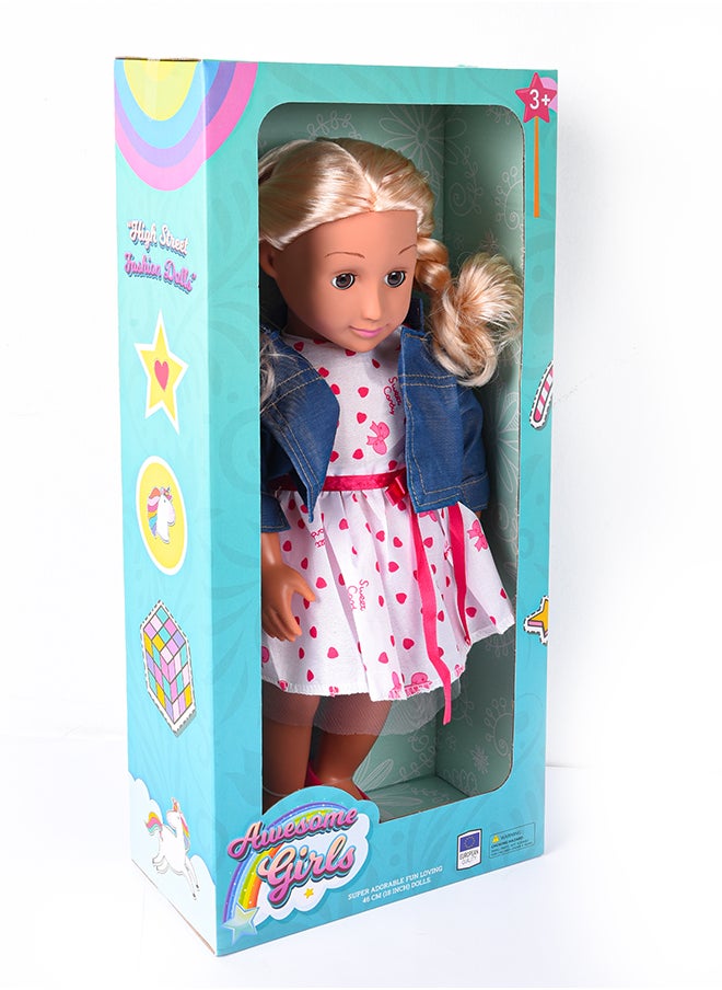 AWESOME GIRLS - Awesome Girls Clara Doll 18 Inch | Fashion Doll with Rooted Hair & Inset Eyes | Safe, Hypoallergenic, Non-Toxic, BPA-Free | Inspires Creativity & Aspirational Play - Image 1