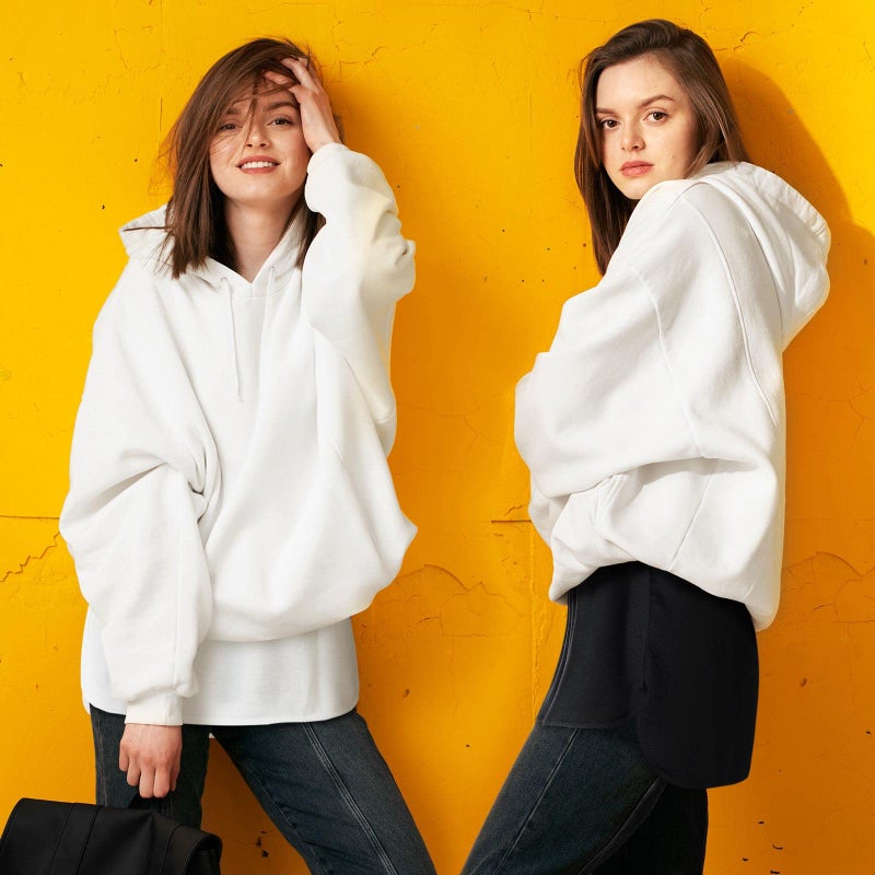 Boyiee 4Pcs Shirt Extender for Women Adjustable Layering Fake Lower Sweep Shirt Undershirt Half Length Hemline(XL) White, Black - Image 4