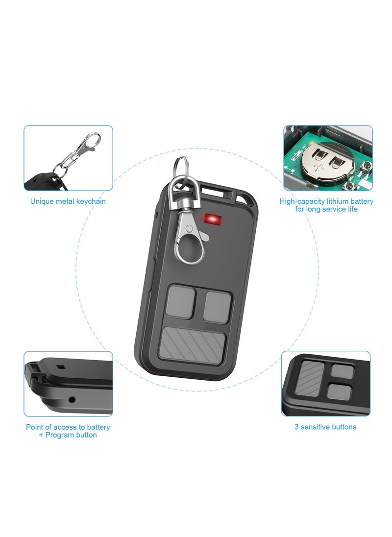 Generic - 890MAX Garage Door Opener Remote for LiftMaster/Chamberlain/Craftsman, Universal Garage Door Opener Remote with Mini Key Chain for Purple Red Yellow Orange Green Learn Buttons, 3 Pack - Image 1