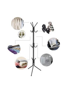 Metal Coat Rack Stand with 12 Hooks, Free Standing Hall Tree, Entryway Organizer for Coats, Hats, Bags (Multicolor) - pzsku/ZC68BEEC3A52A1676DC96Z/45/1741135681/50bfbb8e-07a2-4a6f-827a-e289f97ae086