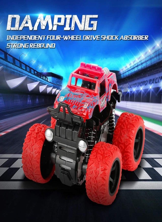 VGRASSP Mini Monster Trucks Friction Powered Cars for Kids, Toddler Toys Inertia Car Toys (Set of 4) (Set of 4) - Image 3