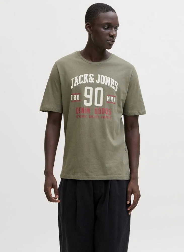 جاك اند جونز ثلاث قطع تي شيرت رجالي برقبة دائرية متنوع