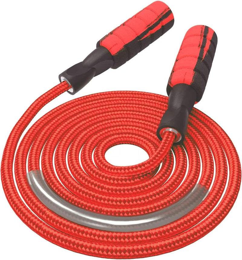 Fitmyfavo Jump Rope Cotton Adjustable Skipping Weighted jumprope for Women，Adult and Children Athletic Fitness Exercise Jumping Rope (Pink) - Image 1
