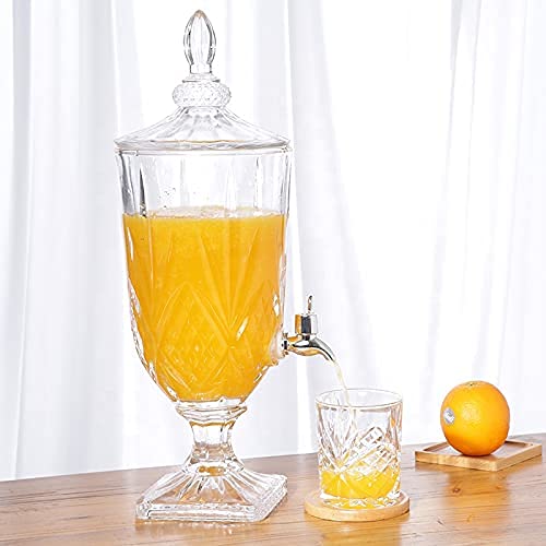 Bellemax 3 LTR Glass Beverage Dispenser with Tap, Drink Dispensers for Beer, Water, Cocktails, Detox Drinks & More Perfect for Parties,Bars,Restaurants,Weddings Decoration,Daily Uses (BX-01) - Image 5