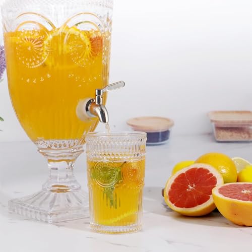 Bellemax 3 LTR Glass Beverage Dispenser with Tap, Drink Dispensers for Beer, Water, Cocktails, Detox Drinks & More Perfect for Parties,Bars,Restaurants,Weddings Decoration,Daily Uses (BX-01) - Image 2
