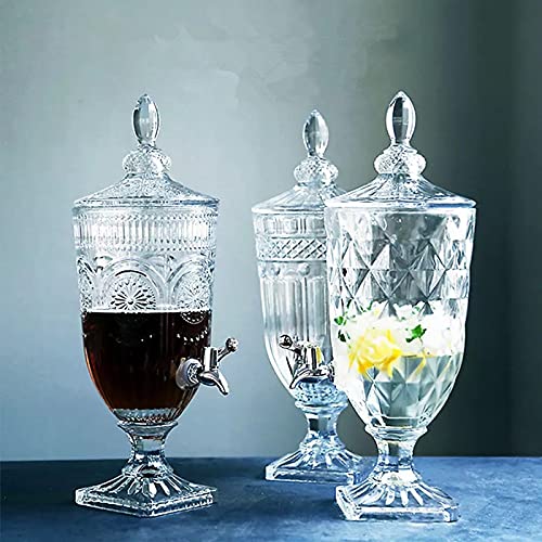 Bellemax 3 LTR Glass Beverage Dispenser with Tap, Drink Dispensers for Beer, Water, Cocktails, Detox Drinks & More Perfect for Parties,Bars,Restaurants,Weddings Decoration,Daily Uses (BX-01) - Image 3