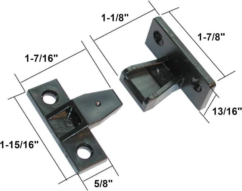 Hafele Keku Push-On Fitting Set - Bracket Connectors for False Front Panels, Cabinet Drawers, & Furniture (Screws Not Included) - Image 2
