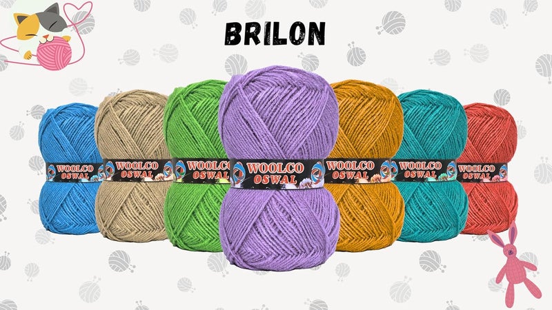 Woolco Oswal Brilon Acrylic Hand Knitting Yarn Balls Pack of 4 (50g Each) -Soft Wool Yarn for Knitting, Craft, DIY Projects, Sweaters, Scarves, Multicolor Wool Thread for Home Use (Pastel Blue) - Image 5