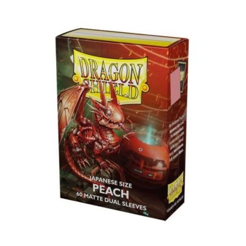 أركان تينمن الأكمام Arcane Tinmen Dragon Shield- ياباني غير مريح: الأكمام المزدوجة Peach 60ct- بطاقة سلسة ومتسقة- متوافقة مع Yugioh & Cardfight Vanguard Black (AT-15153) - Image 2
