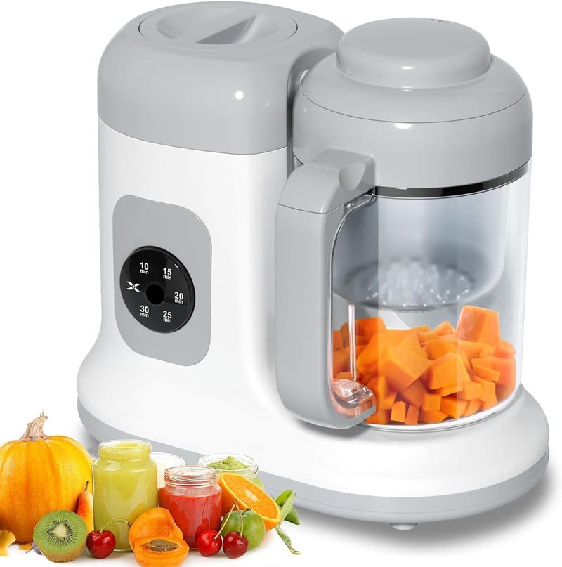 Exrp Baby Food Maker - One Button Rotate & Press Control, Baby Food in Minutes, Processor Steamer Puree Blender, Auto Cooking & Stirring, Healthy Homemade Food for Infants & Toddlers - Image 1