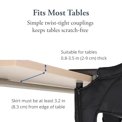 Inglesina Fast Table Chair, Pine Green Melange - Portable Baby High Chair - for Babies & Toddlers up to 37 lbs - Fits Tables 0.8'' to 3.5'' Thick - Compact & Easy to Use - Travel Bag Included - Image 5