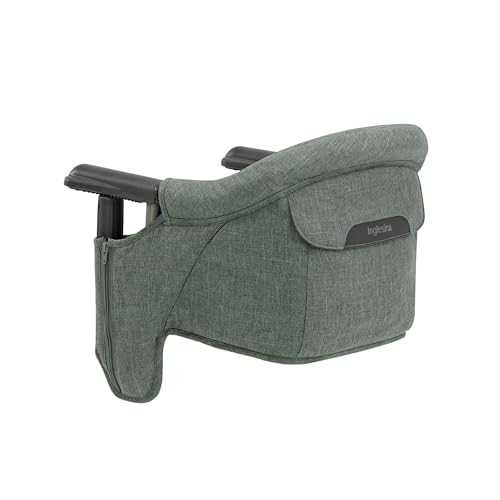 Inglesina Fast Table Chair, Pine Green Melange - Portable Baby High Chair - for Babies & Toddlers up to 37 lbs - Fits Tables 0.8'' to 3.5'' Thick - Compact & Easy to Use - Travel Bag Included - Image 1