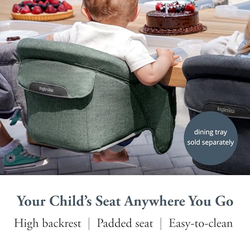 Inglesina Fast Table Chair, Pine Green Melange - Portable Baby High Chair - for Babies & Toddlers up to 37 lbs - Fits Tables 0.8'' to 3.5'' Thick - Compact & Easy to Use - Travel Bag Included - Image 4