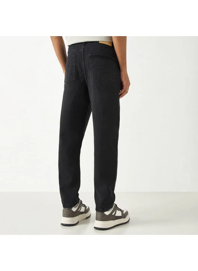 Lee Cooper Lee Cooper Solid Slim Fit Mid-Rise Jeans