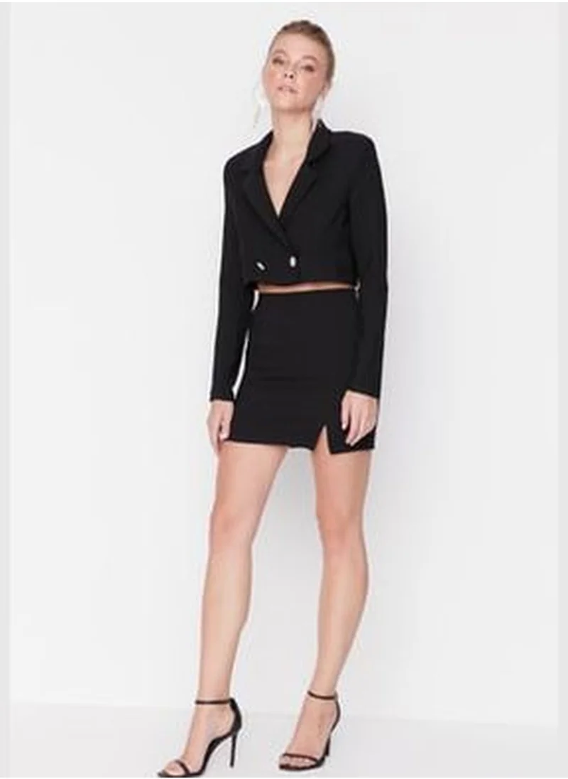 trendyol Black Woven Skirt TPRAW23ET00014