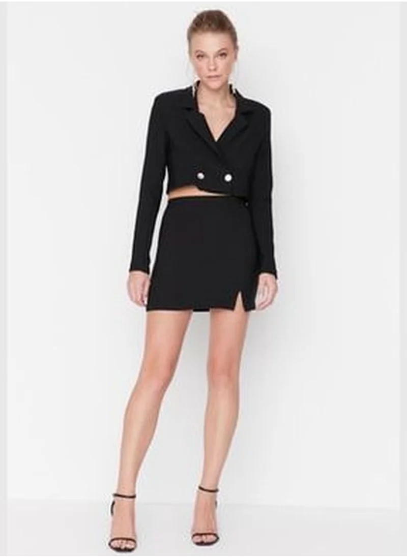 trendyol Black Woven Skirt TPRAW23ET00014