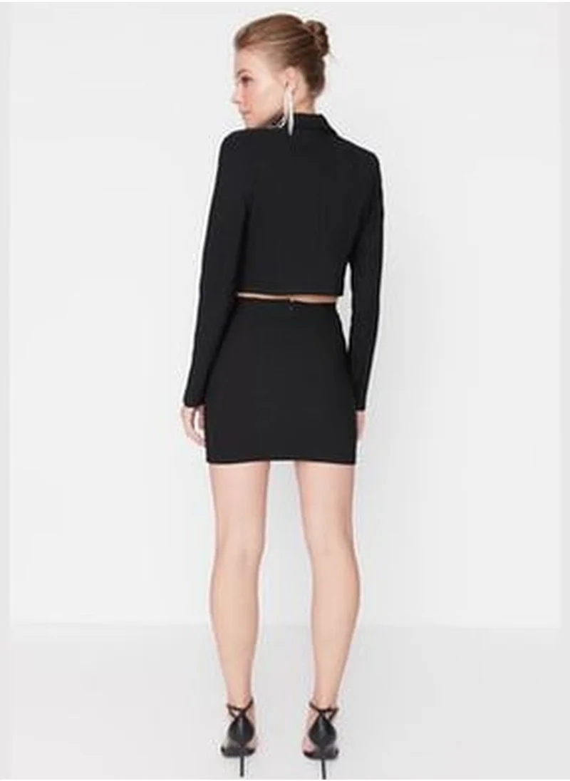trendyol Black Woven Skirt TPRAW23ET00014