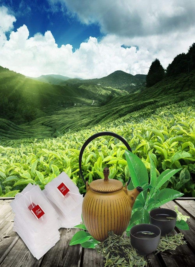 Eboxer Nylon Tea Fliter Bags for Loose Leaf Tea 100pcs Empty Tea Infuser Filter Strainer Bags With String Household. 7 x 6cm / 2.8 x 2.4inch - Image 4