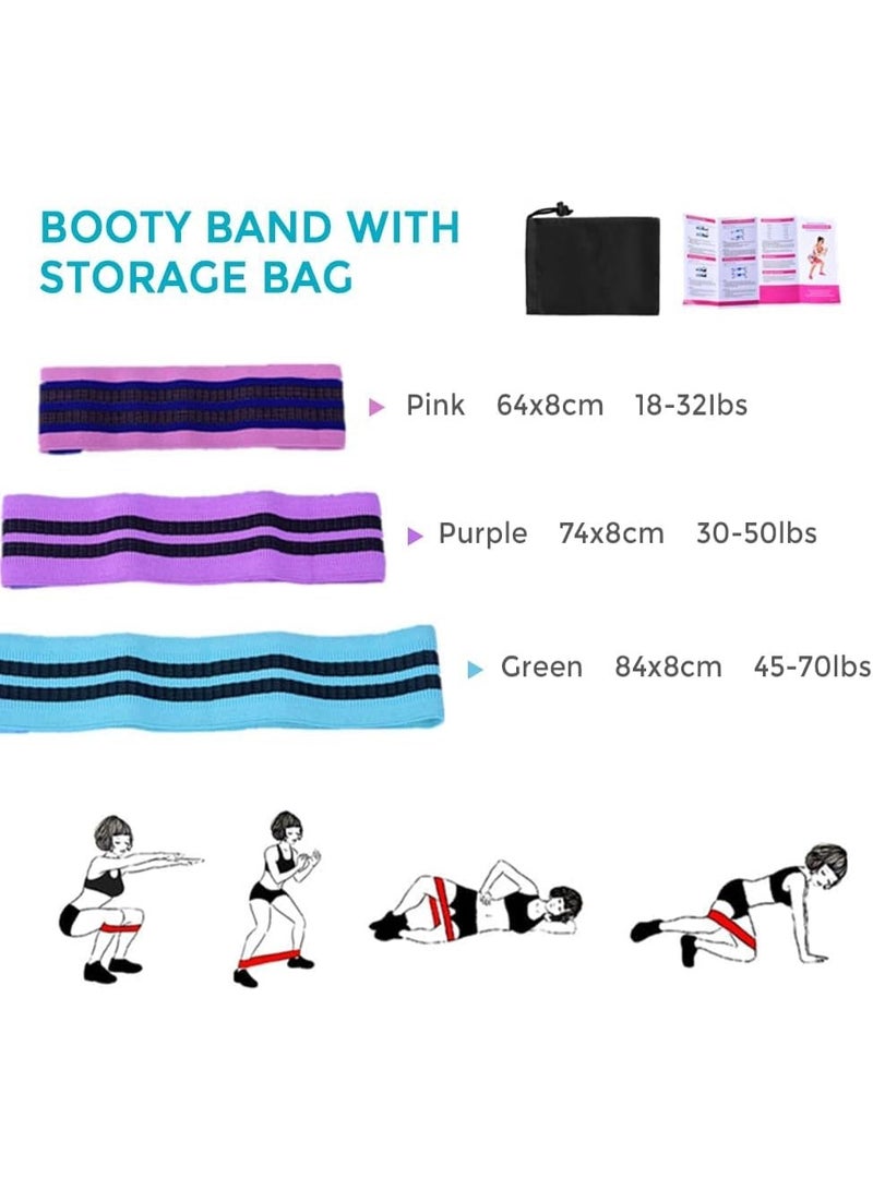 مجموعة حلقات بيلاتس 11 قطعة للنساء - حلقة سحرية وأشرطة أرداف لممارسة الرياضة في المنزل، كرة يوجا وأشرطة تمديد - Image 4