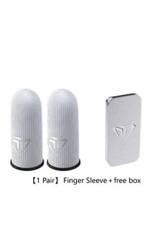 FlyDigi 1 Pair Mobile Game Finger Sleeve Gray Sweatproof Anti-slip Touch Screen And Breathable Finger Cover For COD/PUBG/ROS And Many Other Games  - Image 1