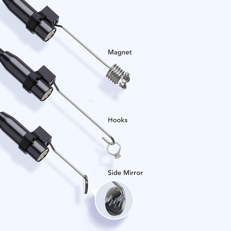 Endoscope Camera 4.3 Inch HD 1080P Inspection Snake Camera with 8 LED Lights for Pipeline Vehicle Maintenance 5m - Image 2