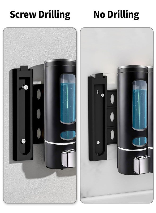 ووكور موزع شامبو وبلسم - 800 مل موزع شامبو مثبت على الحائط للاستحمام، موزع صابون استحمام بدون حفر للاستحمام والحمام والفنادق (حجرتان) - Image 5