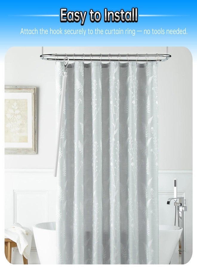 SUNKOO 4 Pack 12" Clear Acrylic Curtain Pull Rod with Hook, Transparent Drapery Wand Replacement for Curtains, Easy Reach Window Opener Accessory for Home & Office - Image 4
