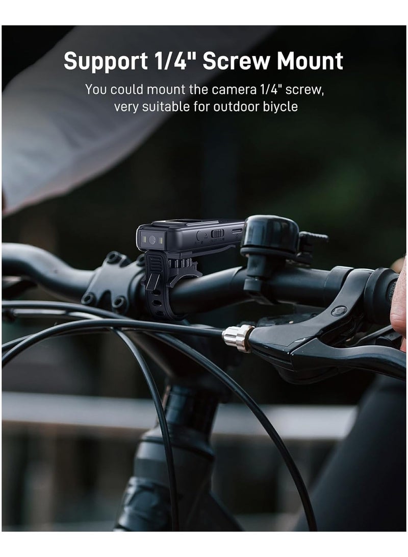 Mini Body Worn Camera, 1080P HD Body Worn Camera with Rotatable Lens, 180 Inch Body Worn Camera, Body Worn Camera with LED for Body Worn Video Recording for Cycling, Pets, Office, Outdoor - Image 3