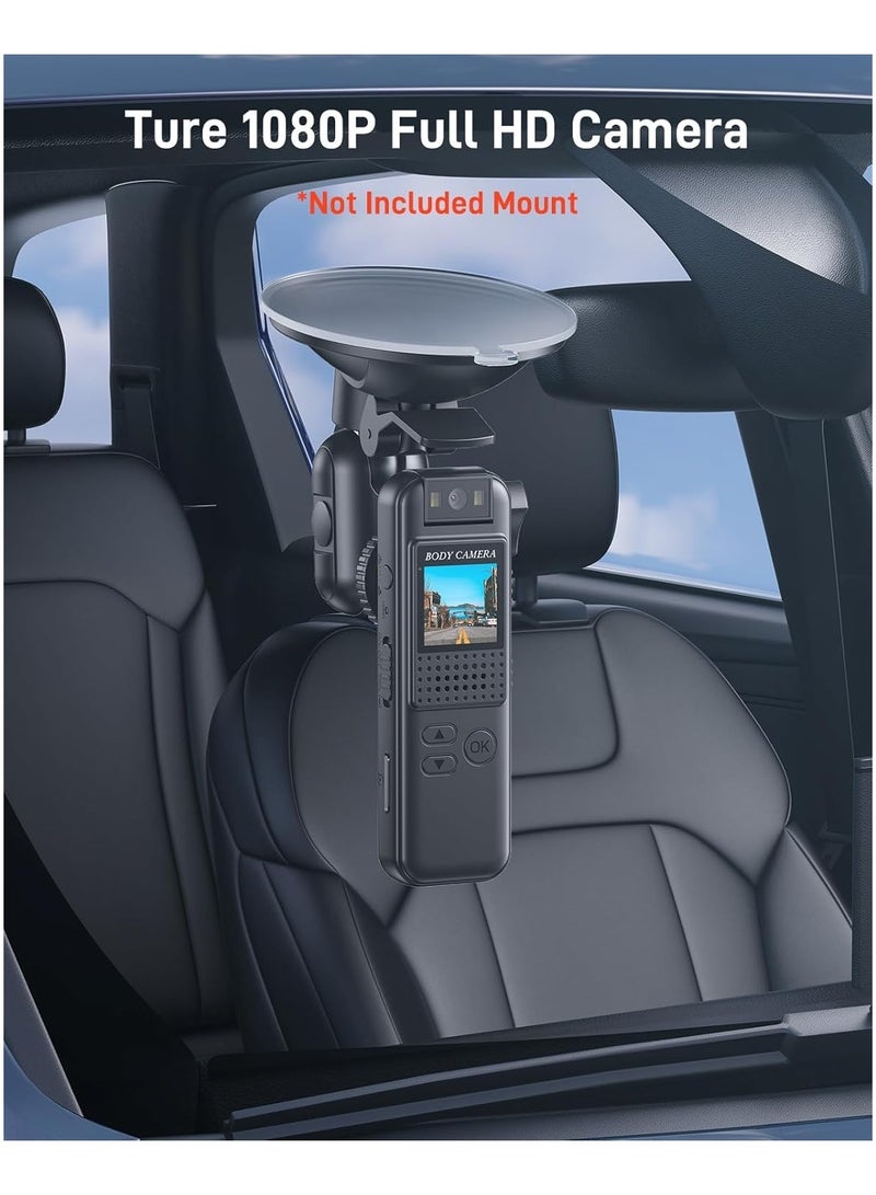 Mini Body Worn Camera, 1080P HD Body Worn Camera with Rotatable Lens, 180 Inch Body Worn Camera, Body Worn Camera with LED for Body Worn Video Recording for Cycling, Pets, Office, Outdoor - Image 4