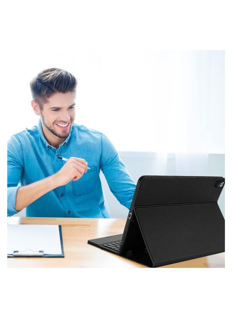 ELTRAZONE - iPad Keyboard Case for iPad Air 4th Generation, Detachable Wireless Bluetooth Trackpad Keyboard, Smart Folio Cover with Pencil Holder, Fit for iPad Pro 11 Inch 2021/2020/2018/ iPad Air 4 2020 - Image 1