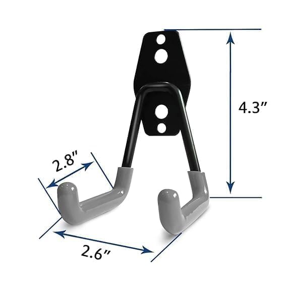 Shipline Garage Storage Hooks Heavy Duty Ladder Hooks for Wall Garage Hooks Mount Storage Organizer with AntiSlip Coating Hangers and Combinable Wall Mount Garage Hooks - Image 2