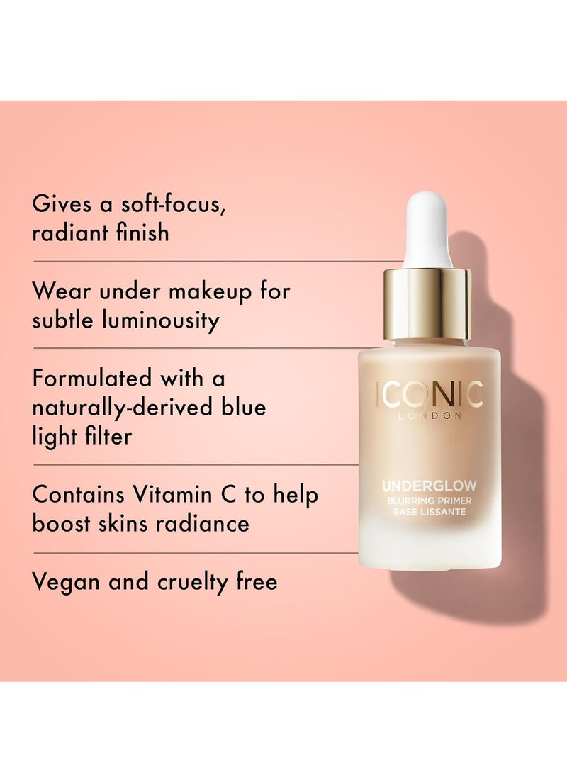 ICONIC LONDON ICONIC LONDON Underglow Blurring Primer | Blurs Imperfections and Gives Skin a Radiant Glow, Cruelty-Free, Vegan Makeup, 0.91 Fl oz  - Image 3