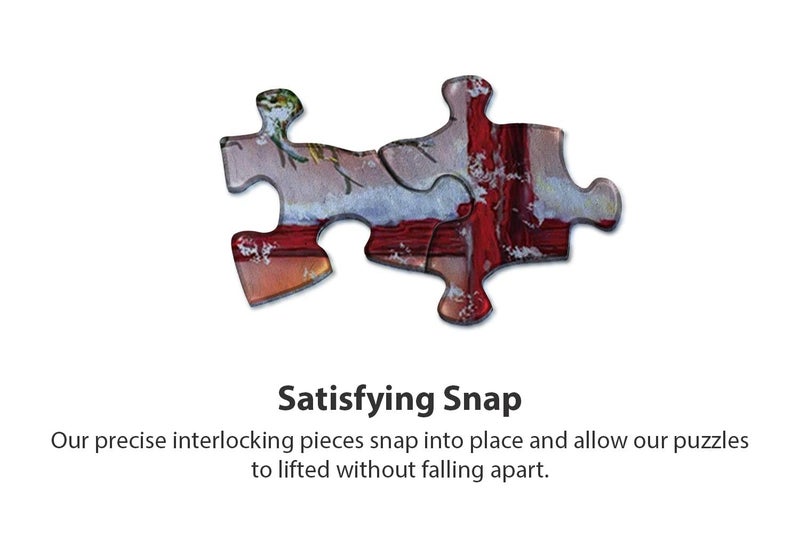 Springbok بازل سبرينغبوك 500 قطعة للبالغين - معًا إلى الأبد يتضمن زوجًا من الطيور الكاردينالية في مشهد عطلة شتوية ثلجية في الهواء الطلق قطع بازل مقطوعة بدقة مصنوعة في الولايات المتحدة الأمريكية - Image 5