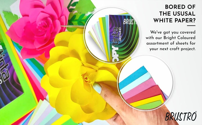 FABRIANO Copytinta Coloured Craft Paper A4 Size, 80 GSM, (60 sheets), Pastel Blue Shade (Celeste Chiaro) | Ideal for photocopies, laser, prints, fax, dividers, covers, collages, craft, school, office - Image 3