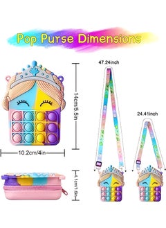 MAGIC VAULT Pop Purse for Girls Fidget Bags Toy, Bubble Shoulder Bag Princess Puppet Crossbody Bag School Supplies,Handbags Wallet for Students Teens  - Image 3