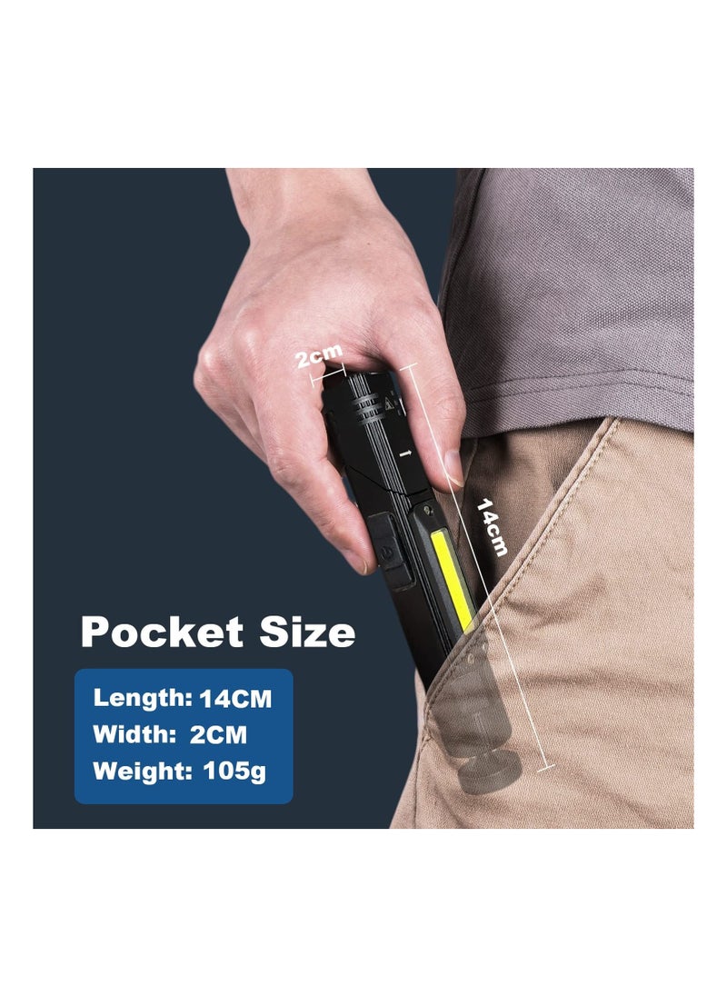 SYOSI - Super Bright Handheld Torch Flashlight, Waterproof Shockproof Torch Light 3 Work Models Handheld Flashlight Solid Built Torch Light Durable Waterproof Torch Flashlight for Camping Fishing Emergency - Image 1